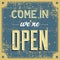 Open Vintage Signage Vector