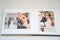 Open wedding photo book