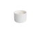 Open white ceramic candle jar isolated on transparent background 3D render