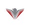 open wing eagle falcon vector logo design