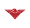open wing eagle falcon vector logo design