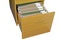 Open wooden filing cabinet