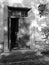 Open Wooden Frontdoor on Abandon House with Wild Weed