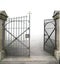 Open wrought-iron gate