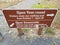 Open year round visitors must use walking trail sign