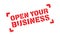 Open Your Business rubber stamp