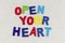 Open your heart valentine holiday love romantic message