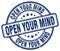 open your mind blue stamp