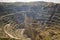 Opencast mining quarry. Timelapse