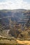 Opencast mining quarry. Timelapse