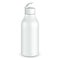 Opened Cosmetic Or Hygiene Grayscale White Plastic Bottle Of Gel