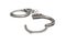 Opened handcuffs  on white background