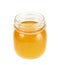 Opened honey jar isolated