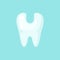 Opened ill tooth, cute colorful vector icon illustration.