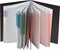 Opened notebook with blank multicolored pages