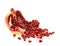 Opened pomegranate fruit isolated