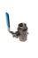 Opened steel ball spherical valve with blue handle and inner threading 3/4