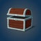 Opened wooden chest or pirate crate icon