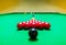 Opening Frame of Snooker Game from Back