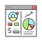 opening investment account color icon vector illustration