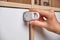 Opening the magnetic lock key to protect the cabinet doors and drawer