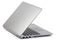 Opening silver modern lightweight laptop
