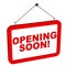 Opening soon notice board