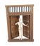 Opening Wooden Castle Door with Wooden Bar Lock