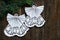 Openwork angels in the art of quilling Christmas decoration