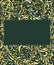 Openwork background with patterns, squiggles abstract background with gold pattern