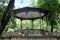 Openwork cast-iron gazebo.Beautiful metal mineral water pavilion in Essentuki, Russia