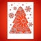 Openwork Christmas tree and snowflakes.