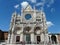 Openwork facade of the cathedral in Siena, Italy