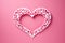 Openwork heart with a lace ornament. Happy Valentine\\\'s Day sign, icon of love symbol