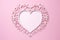 Openwork heart with lace ornament in laser cut style with white space for text. Happy Valentine\\\'s Day, love symbol icon