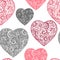 Openwork hearts. Seamless pattern  fabric design