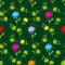 Openwork seamless flower pattern with small flowers