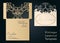 Openwork template for laser cutting. Swirly decorative wedding invitation envelope.