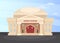 Opera building. authentic architectural object theatre building. vector templates