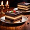 Opera Cake , traditional popular sweet dessert cake