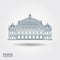 Opera Garnier Paris France. Flat vector icon