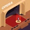Opera Theatre Isometric Poster