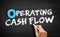 Operating Cash Flow text on blackboard