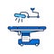 Operating hospital room and equipment line color icon. Surgical emergency. Sign for web page, mobile app, button, logo