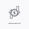 Operating profit/loss outline icon. Simple linear element illustration. Isolated line Operating profit/loss icon on white