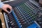 Operating sound mixer console