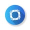 Operating synergy blue flat design long shadow glyph icon