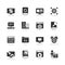 Operating system icons in glyph style