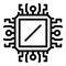 Operating system modern processor icon, outline style