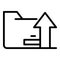 Operating system upload folder icon, outline style